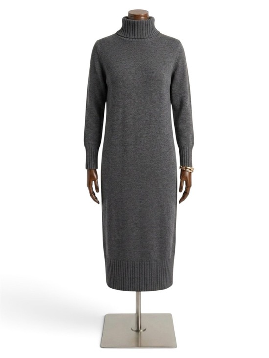 Eileen Fisher Dresses & Skirts - Eileen Fisher 100% Extra Fine Marino Wool Turtleneck Midi Sweater Dress Large